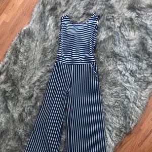 Striped Jumpsuit - Wide Leg.